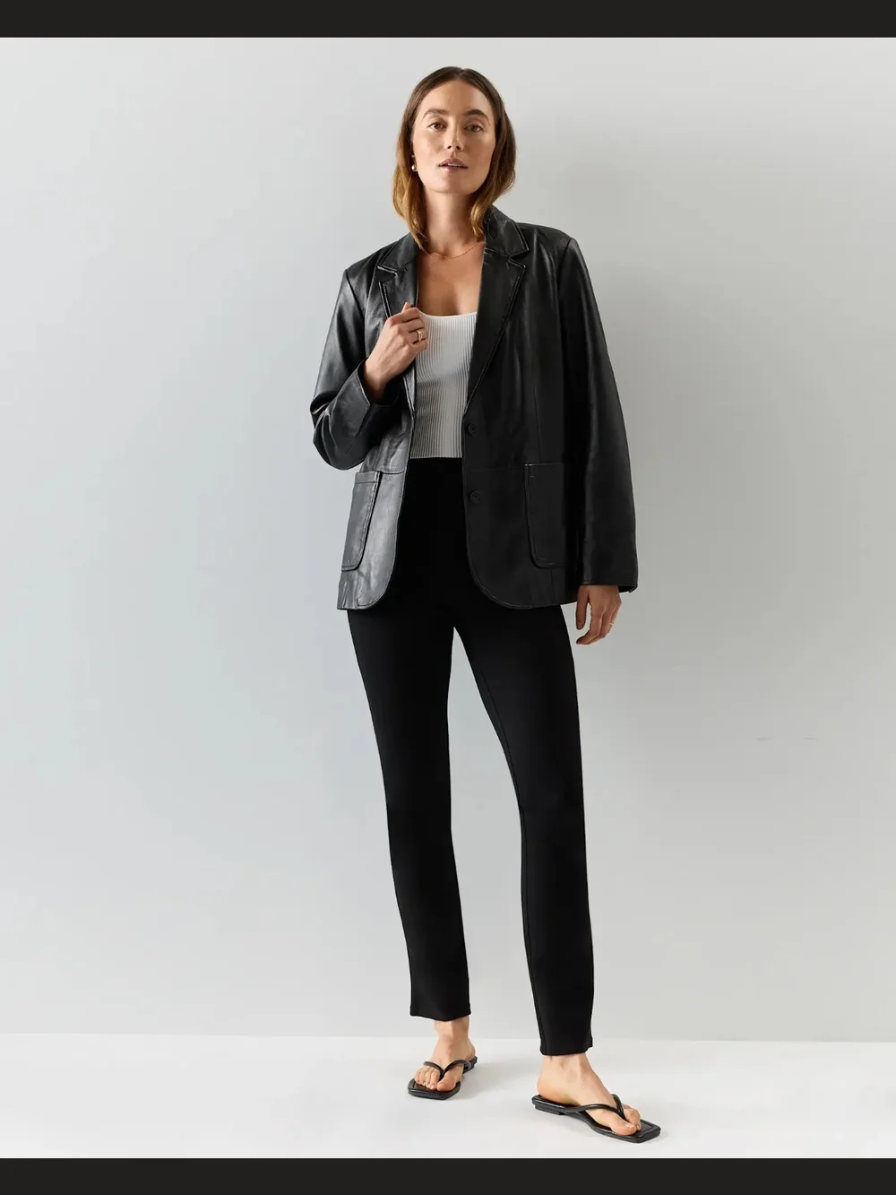 Ultra-Stretch Ponte Bootcut Black Pants Quince - Women's Size Large NWT - Picture 5 of 14